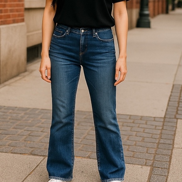 Levi’s 550’s Women’s 12 Short 32x29 Relaxed Bootcut Faded Dark Wash Med Rise - Picture 1 of 9